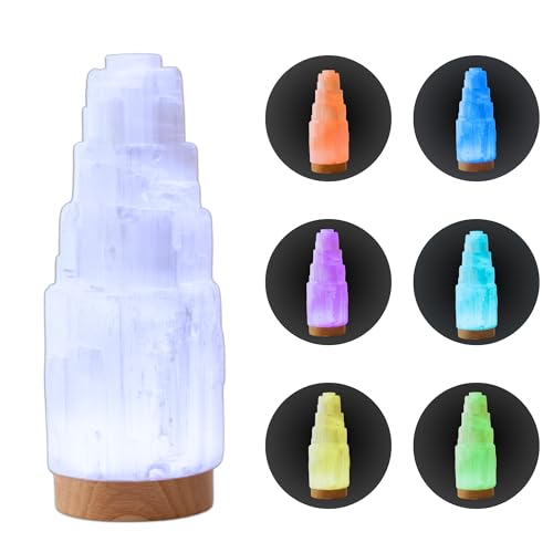 Wish Well Large Selenite Lamp with...