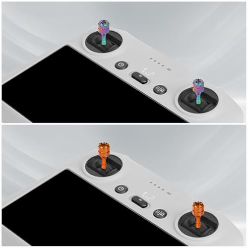 Image of 4pcs Drone Control Sticks, Mini Joystick Replacement Drone Controller Thumb Sticks Drone Joystick Compatible with DJI Mini 3 Pro DJI RC Smart Controller Accessories Parts(Dazzling Color Orange)