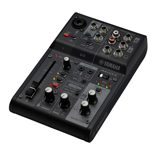 Image of Yamaha AG03MK2 Black 6-Channel Live Streaming Loopback Mixer /USB Interface with Steinberg Software Suite