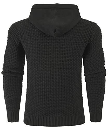 Zaitun HOD005 Men'S Full Zip Up Hooded Cardigan Sweater thumb #3
