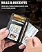 Teskyer Slim Wallet for Men, Minimalist Front Pocket RFID Blocking Leather Wallet Credit Card Holder for Men & Women, Black