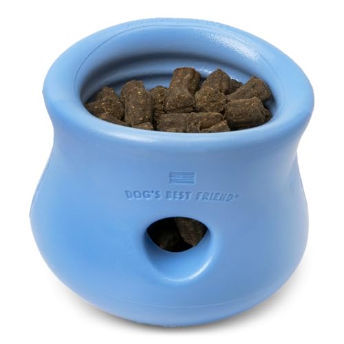 WEST PAW Zogoflex Limited Edition Toppl Treat Dispensing Dog Toy Puzzle – Interactive Chew Toys for Dogs – Dog Toy for Moderate Chewers, Fetch, Catch – Holds Kibble, Treats, X-Large 4.75', Periwinkle