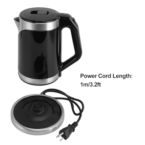 Hervidor eléctrico acero inoxidable 2L 1000W negro 110V miniatura 2