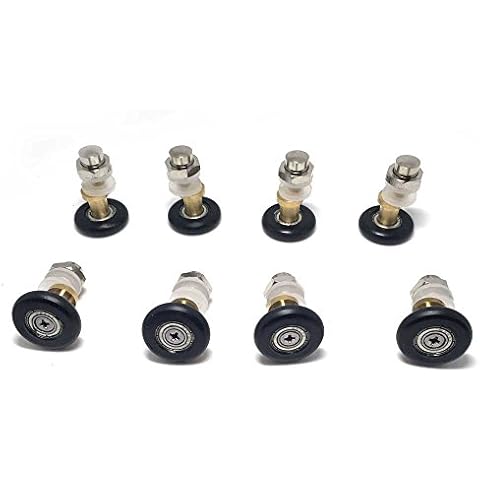 Set of 8 Pcs Partiality Shower Door Rollers/Runners/Wheels/Pulleys 27mm Diameter Bathroom Replacement Parts Cover