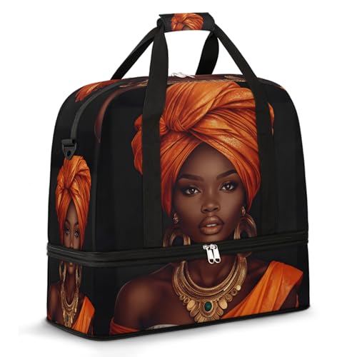 Foldable Travel Duffel Bag with Shoe Compartment