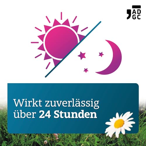 Lora ADGC® - 50 Stück - Antiallergikum zur Behandlung von Allergiebeschwerden wie Heuschnupfen, Juckreiz und Hautrötungen - langanhaltend & gut verträglich - Bereits für Kinder ab 2 Jahren