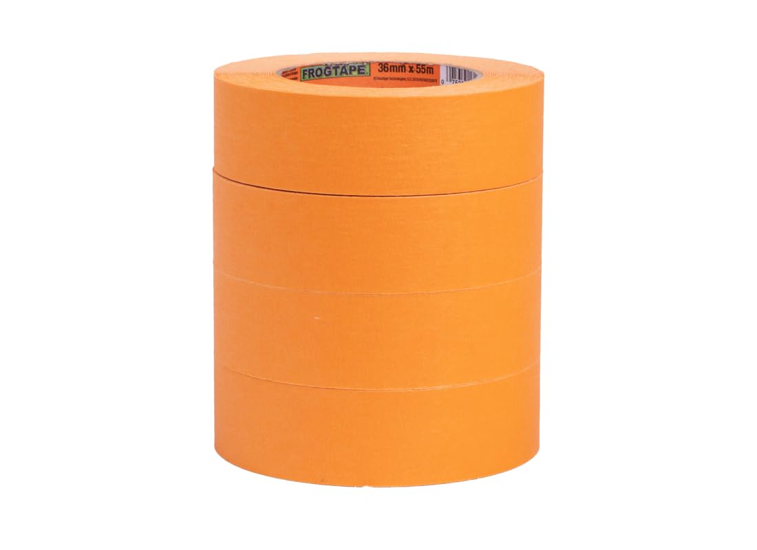 FrogTape Ruban de peintre orange de qualité professionnelle [haute adhérence]: 1.41 in. x 60 yds. (Orange) / 4-pack