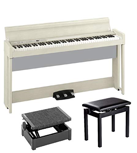 KORG 電子ピアノ C1 Air WA コルグ 高低椅子 補助台(UP1) ヘッドホン付