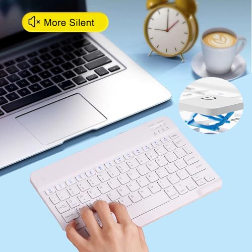 Image of Bluetooth Keyboard and Mouse Combo for iPad, 10 inch Wireless Keyboard & Mouse, Ultra-Slim Portable Rechargeable Keyboard for iPad Pro Air Mini iPhone Samsung Tablet, iPhone15 /14 /13 Pro