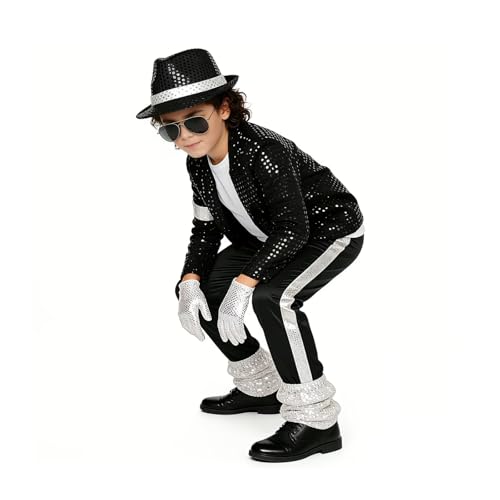 Set de 8 pcs Disfraz retro disco para niños miniatura 5