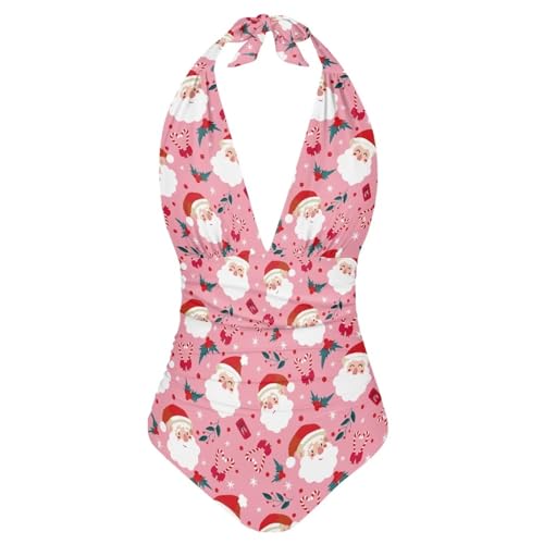 Womens Swimsuit Tummy Control Swimwear One Piece V Neck Quick Dry Bathing Suit Size S-3XL for Beach, Pool2