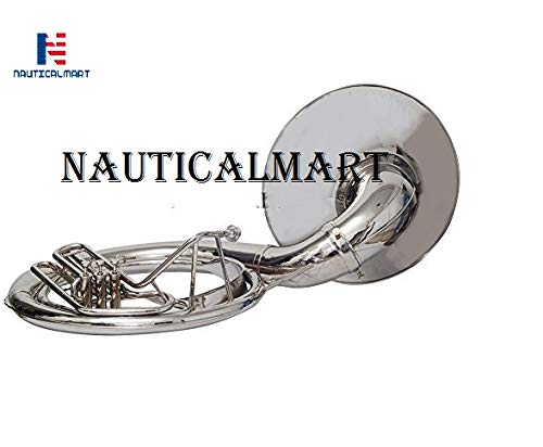 Sousaphone 22 Valve Big Tuba Made Of/Full Brass W/Bag Brass Finish Tubas Silver Musical Instrument Gift - Image 3