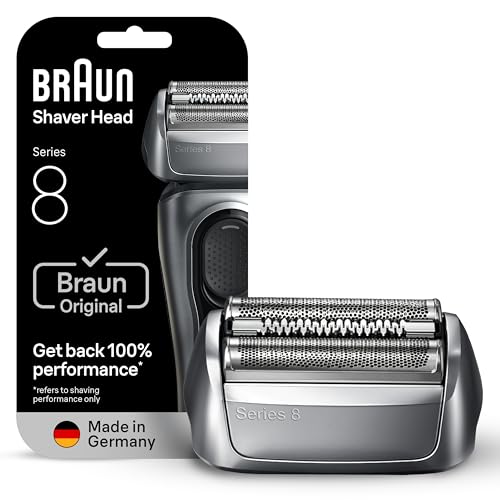 Braun Series 8 Elektrorasierer Scherkopf 83M – ORIGINAL Ersatzscherteil und Rasierer Zubehör vom Hersteller – Made in Germany, Kompatibel mit Allen S8-Rasierern – Silber 1