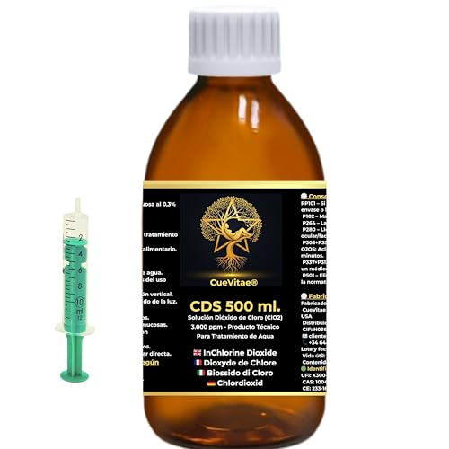 CueVitae® DMSO 500 ml. | Dimetilsulfóxido Pureza Máxima: 99,9% | Calidad Europea | Envase: Vidrio de Laboratorio Ecológico| Con Precinto de Seguridad, Gotero y Vaso Dosificador de Regalo.