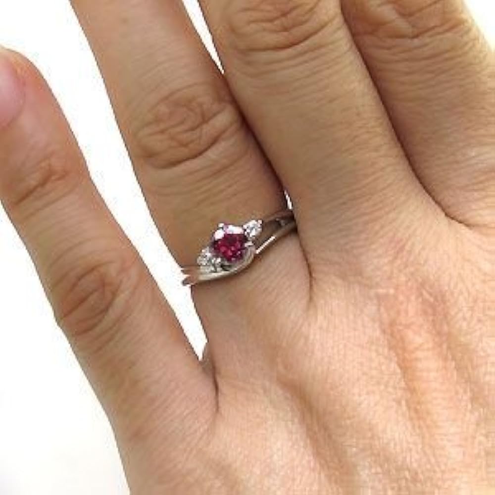 Amazon | [プレジュール] 指輪 レディース ルビー リング ピンク