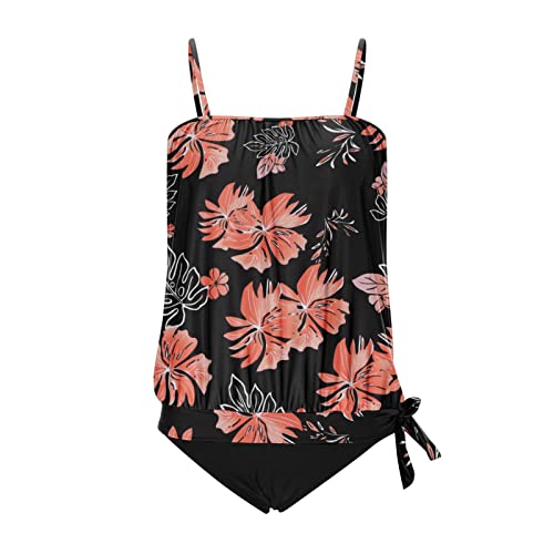 Tankini anti-complexes chic débardeur de bain rose fluide short S