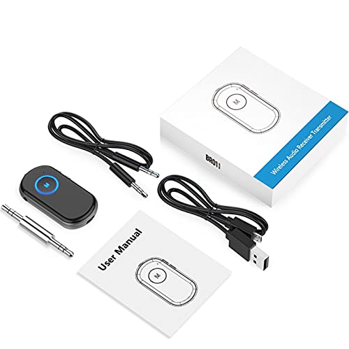 Miaoao Receptor de áudio sem fio BT 5.0,transmissor,viva-voz para automóvel,adaptador de 3,5 mm BT