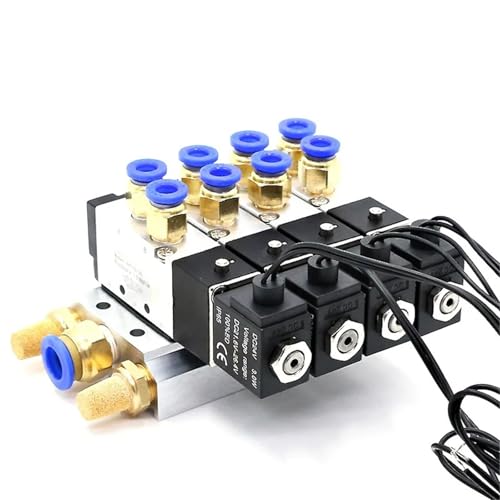 Stations de collecteur électrovanne 4V110-06 24V CC pour air comprimé - 4