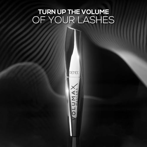 Image of RENEE Volumax Mascara Black 10ml | Quick Dry, Waterproof, Long Lasting Weightless Formula | Volumizes, Lengthens & Conditions the Lashes With Intense Color | 360 - Degree Wand for Clump Free Application