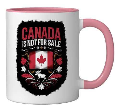 Taza de cerámica Canadá no está en venta rosa/blanca miniatura 2