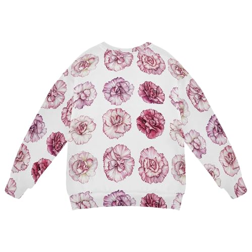 JUNZAN Rustic Carnation White Little Boys Pullover Hoodie Fleece Hoodies for Girls Camping 4T2