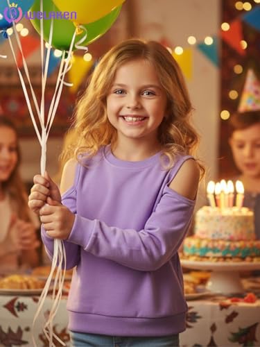 WELAKEN Girls Cropped Sweatshirt Open Back Cold Shoulder Pullover Long Sleeve Top3