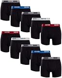 IZOD Men’s Underwear – Cotton Stretch Boxer Briefs with Functional Fly (10 Pack), Size Medium,...