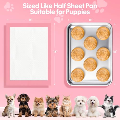 Image of Puppy Pads Disposable Puppy Training Pads 13 inch x 18 inch -100 Count Puppy Pads | Premium Puppy Potty Training Pads，Underpads Ultra Absorbent Incontinence Pet Training Pads (S (13 inch X 18 inch - 100 Pcs ))