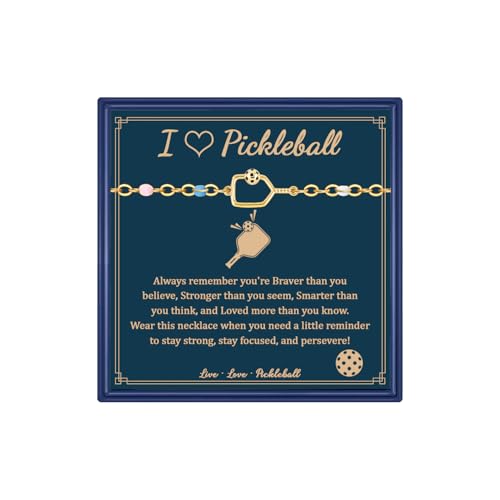 AINILOVE Gifts for Pickleball Lovers Pickleball Bracelet Pickleball Stuff Jewelry Birthday Gifts for Women Men Teens Players (Pickleball-Enamel)