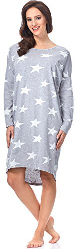 Italian Fashion IF Camisón Mujer ST1R 0115(Melange/Blanco, L)