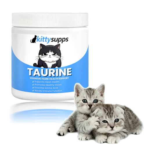Taurine Supplement for Cats Supports Heart Health Vision & Energy | Easy Daily Scoop | Ideal for Senior Cats Indoor Cats & Grain-Free Diets