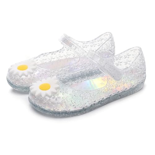 Girls Jelly Sandals Summer Jelly Shoes Princess Sandals Sweet Flowers Girls Breathable Hollow Shoes Slippers