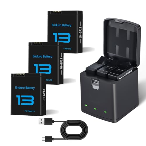 Amazon | ゴープロHERO 13バッテリー充電器キット 2100mAh大容量HERO