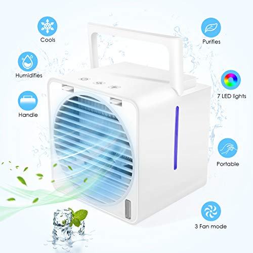 Portable Air Conditioner, Personal Air Cooler - 4 in 1 Mini USB Personal
