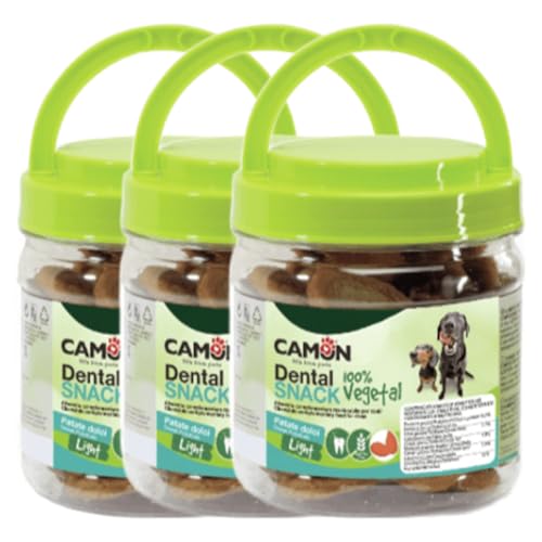 SET OFFERTA 3 Confezioni da 300 grammi (Totale 900 gr) - Linea Bau Veg - Dental Snack alla Patata Dolce per Cani - Alimento Complementare Naturale senza Additivi - Multipack Convenienza