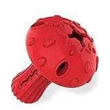 SCHITEC 犬 おもちゃ 噛む 餌入れ おやつ入れ 【きのこ 型】知育玩具 ストレス解消 運動不足 丈夫 訓練玩具 中・大型犬に適用 (レッド)
