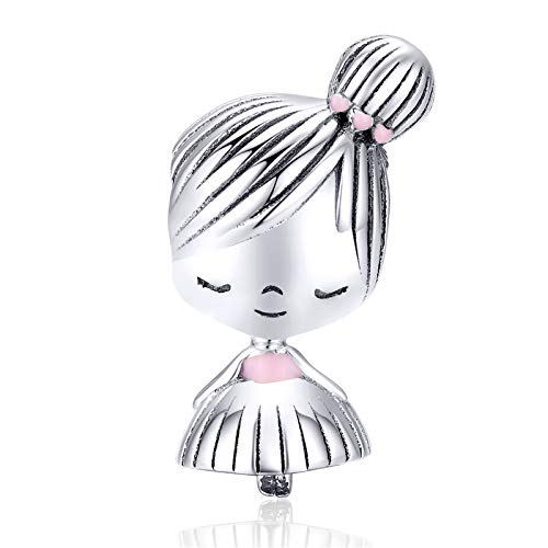 FLUFLO Charm Anhänger Damen 925 Sterling Silber für Armband Charms Beads passend für Pandora Armband und Halskette, Kompatibel mit Europäischen Armbänder für Frauen Mädchen C02