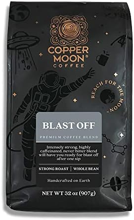 Copper Moon Whole Bean Coffee, Dark Roast, Blast Off Blend, 2 Lb