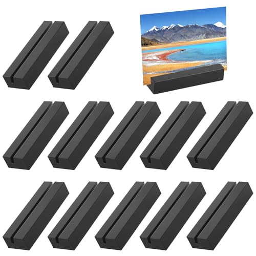 12 soportes para tarjetas de mesa, de madera, para restaurantes, bodas y fiestas, porta fotos