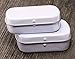 Mini Skater 2.23 x1.76 x 0.55 inch Metal Tin Box Portable Small Container Storage Case with Solid Hinged Top for Drawing Pin Nail Art Bead Earring and Jewelry Craft Organizing,4Pcs (White)