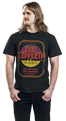 Rock Off LED Zeppelin T Shirt 1971 Wembley Band Logo Nouveau Officiel Homme Size M - Les Beatles, Paul McCartney, John Lennon, RIngo Starr, George Harrison Rock Off LED Zeppelin T Shirt 1971 Wembley Band Logo Nouveau Officiel Homme Size M – Image 4