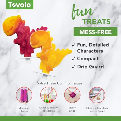Image of Tovolo, Molds Freezer Pop Mold Dinosaur Set Of 4