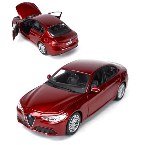 HTLNUZD Bburago Voiture de course en alliage 1/24 pour Alfa Romeo Giulia Voiture de sport statique moulée sous pression Modèle de collection