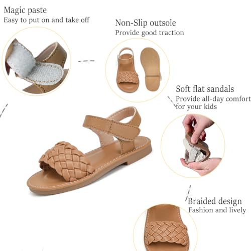 Toddler Girls Sandals Summer Flats Dress Shoes for Baby Little Kids Girl3