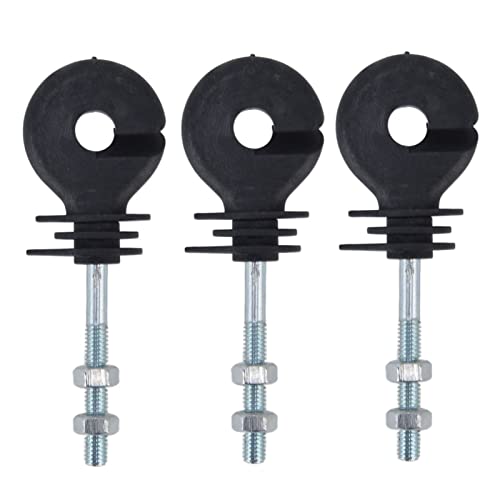 Aisladores de anillo para cercas con tornillo M6 y acero galvanizado pack de 50 unidades