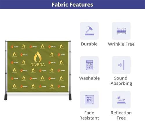 BannerBuzz 8' x 8' Custom Backdrop Step and Repeat Banner and Backdrop Stand, Customized Photo Booth for Trade Shows, Birthday Parties, Weddings, Special Events (Includes Banner Graphic & Hardware) - Image 5