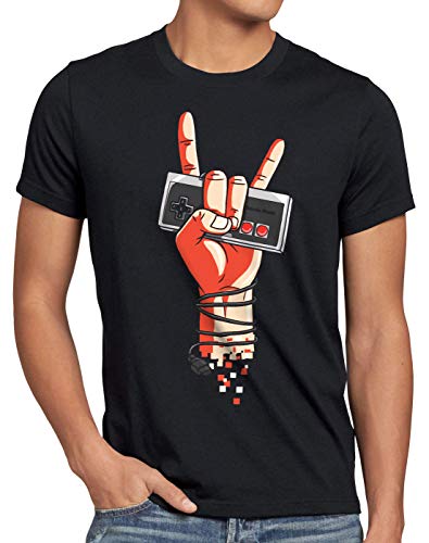 style3 Classic Rock T-Shirt Homme nes Controller Manette de Jeu 8-Bit Console Jeux, Taille:M