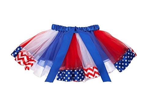 Baby Girl Toddler July 4th American Flag Tutu Skirt Independence Day Dress2