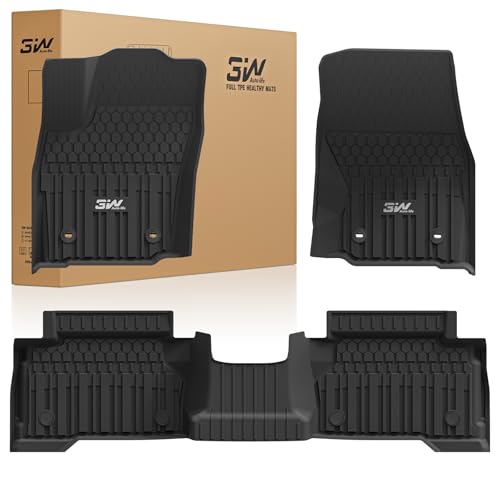 3W Floor Mats for Toyota Tacoma 2024 2025 2026 Double Cab Auto Tran(Not Fit Hybrid & XtraCab) TPE All Weather Custom Fit Floor Liner for Tacoma TRD/SR/SR5/limited Car Liners.