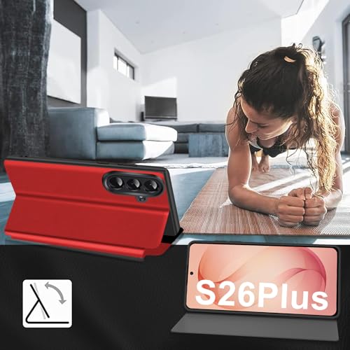 Coque Samsung S26 Plus antichoc avec protection écran S View rouge